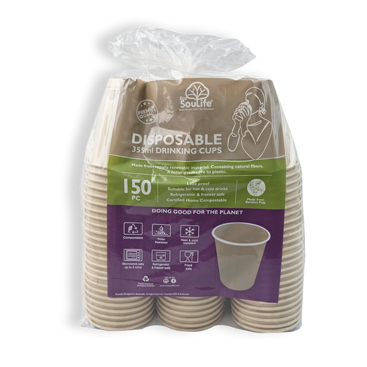 Bamboo Pulp Cups 150PC - EcoSouLife