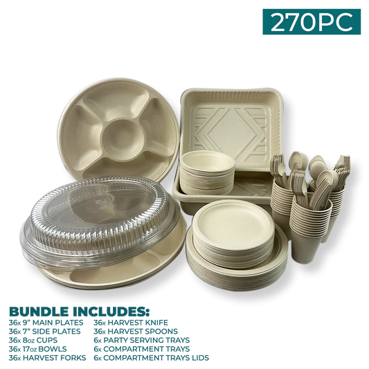 Harvest Serving Party Bundle 270PC - EcoSouLife