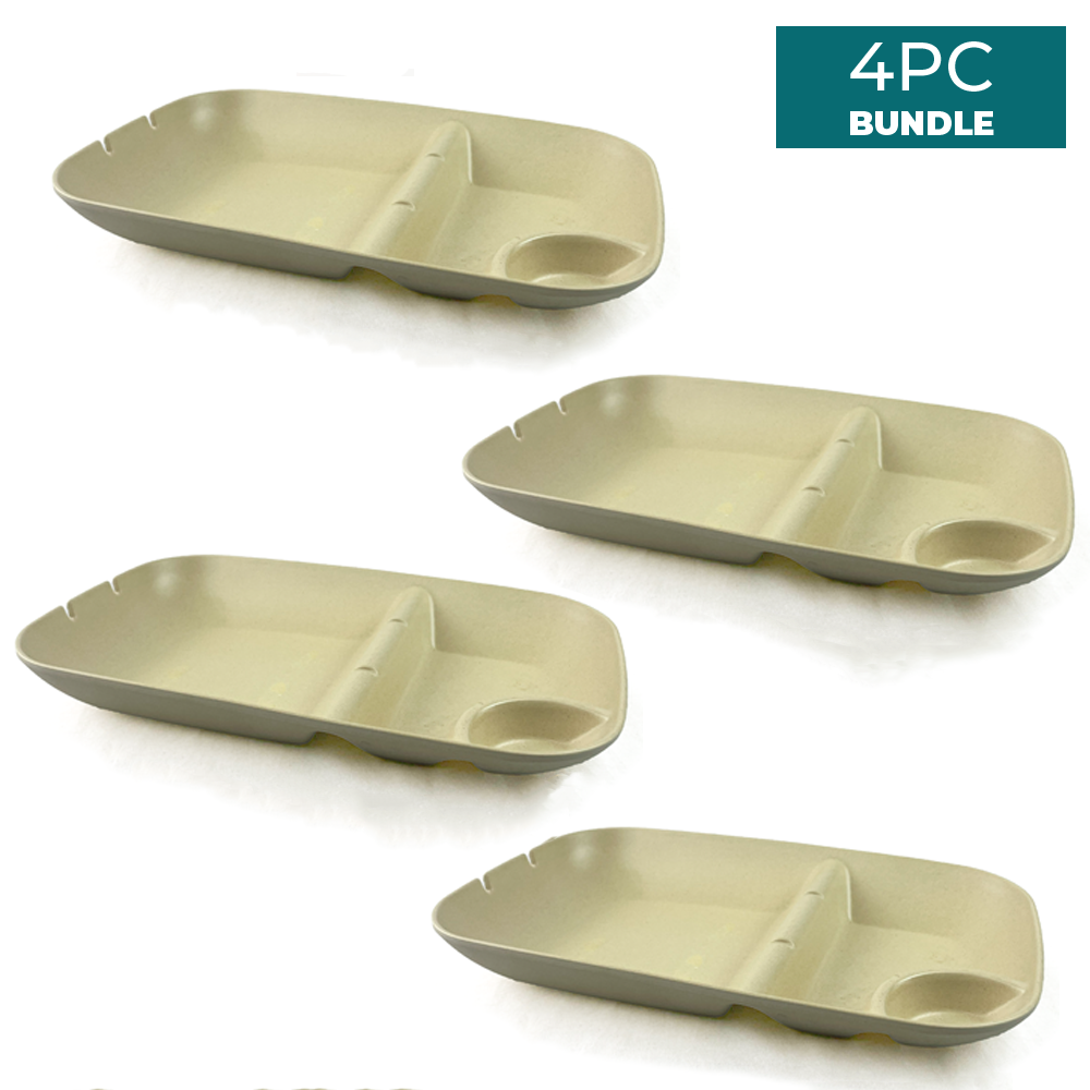 Bamboo BBQ Plate 4PCs Bundle