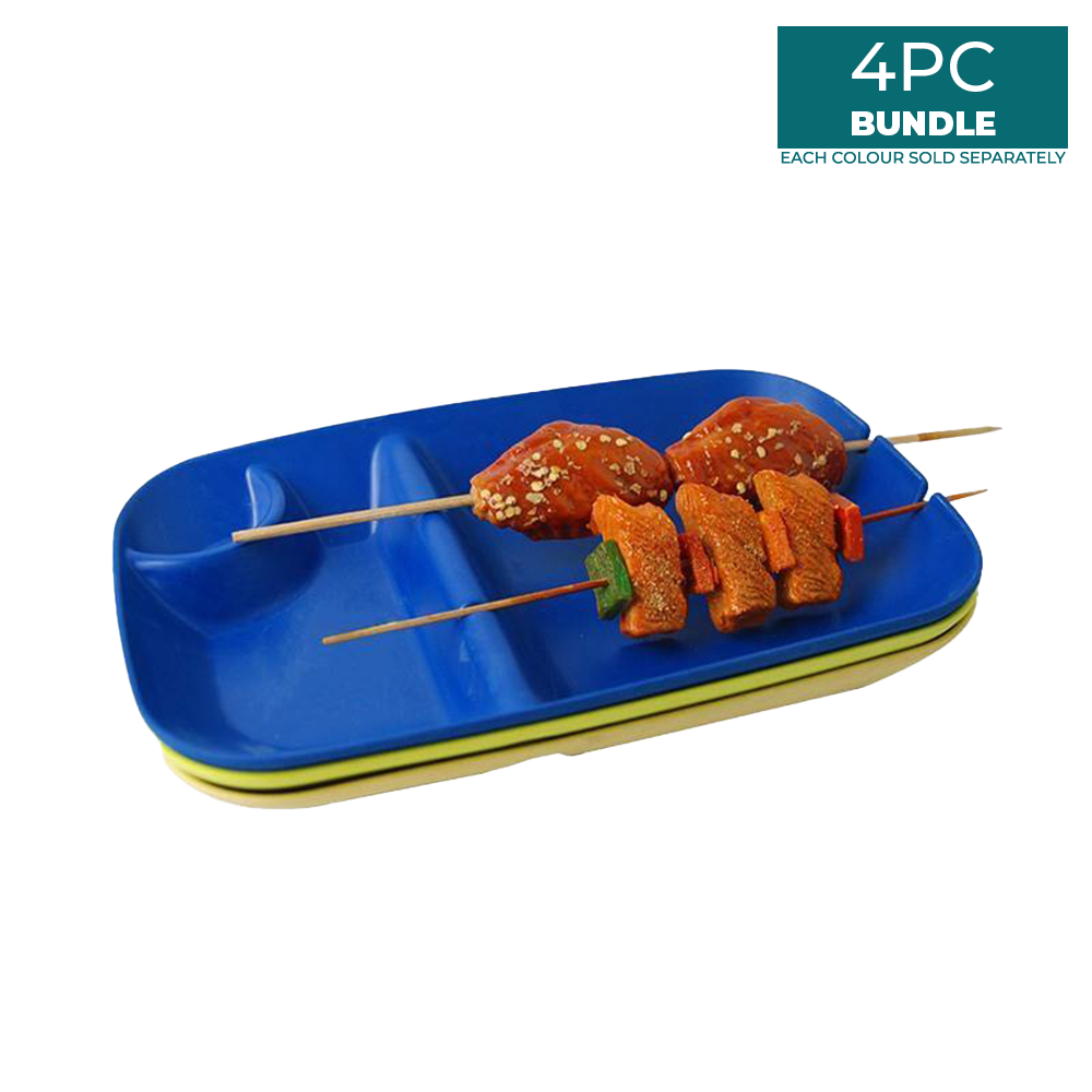 Bamboo BBQ Plate 4PCs Bundle