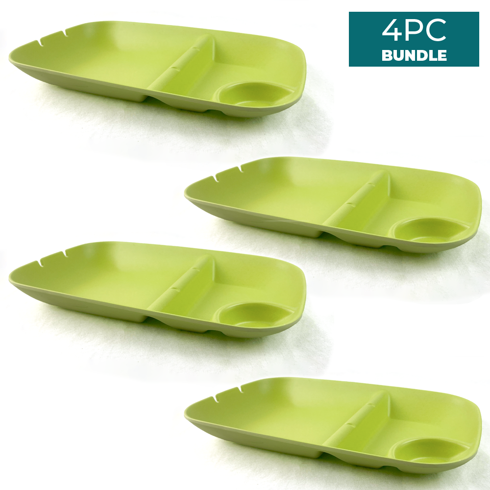 Bamboo BBQ Plate 4PCs Bundle - EcoSouLife