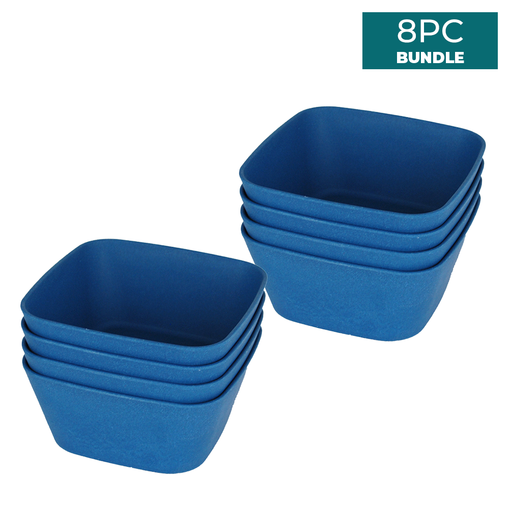 Bamboo 650ml Square Bowls 8PCs Bundle - EcoSouLife