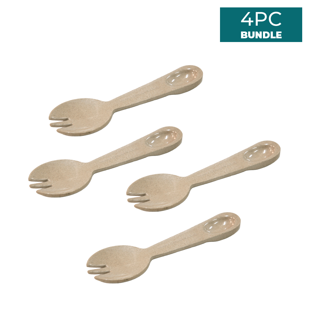Rice Husk Soul Spork 4PCs Bundle - EcoSouLife