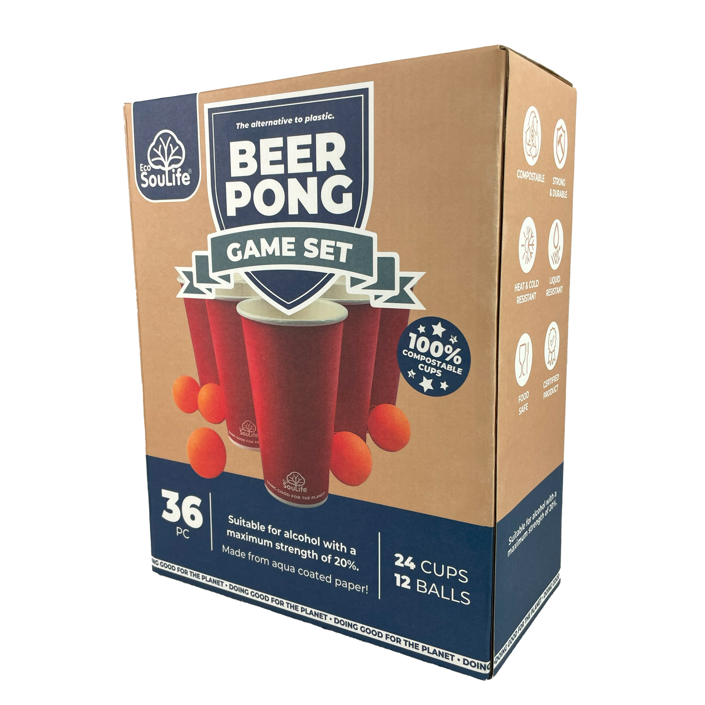 Eco Beer Pong Set 36PC - EcoSouLife