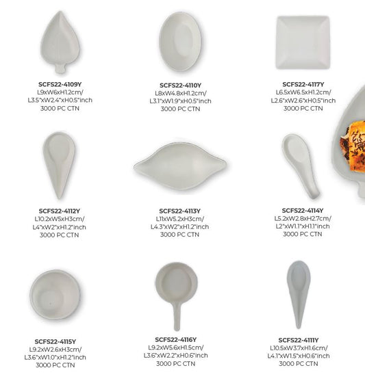 Harvest Mini Catering Appetizer Dishes 3000PC - EcoSouLife