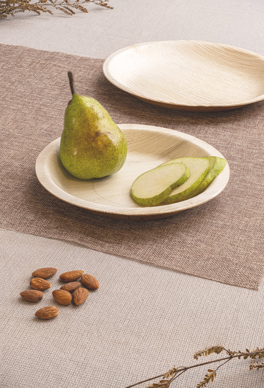 Areca Nut Leaf Round Plates - 60 Piece Bundle