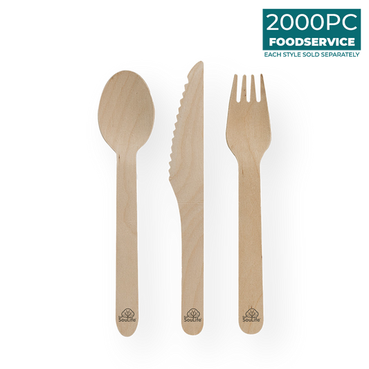 Wooden Cutlery 2000PC - EcoSouLife