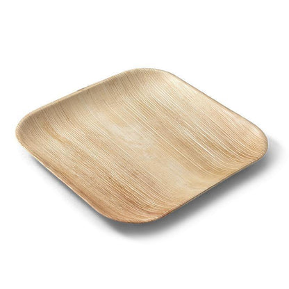 EcoSouLife Disposable Individual Square Plate Areca Nut Leaf Material