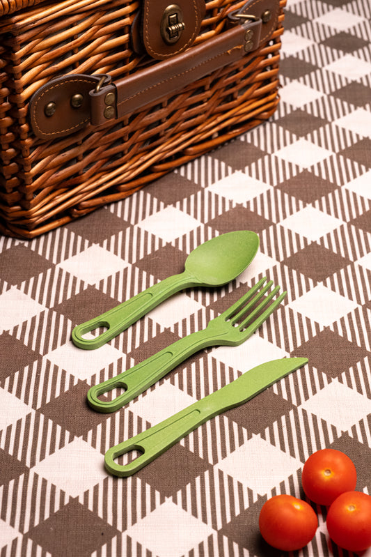 All Natural Cutlery Set - 6 Set Bundle (18 Pieces)