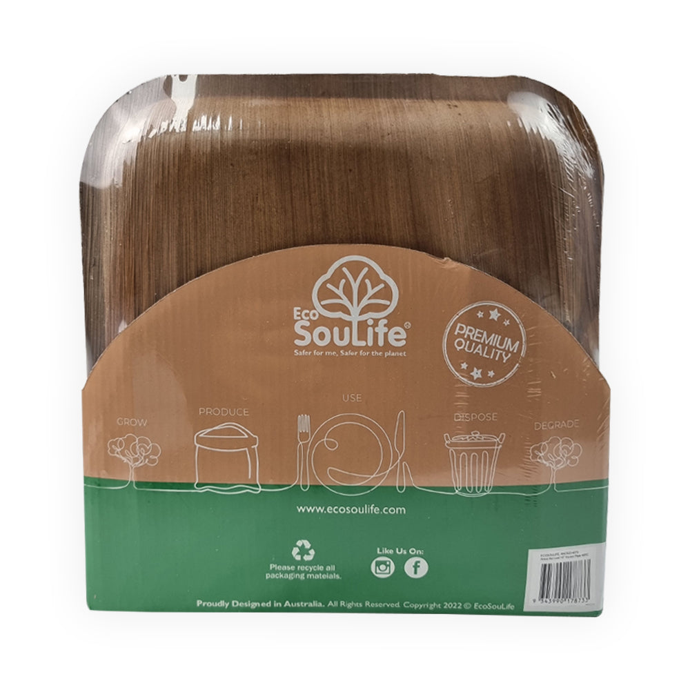 Areca Nut Leaf Large Square Plate 40PC
