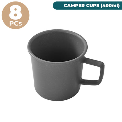 All Natural Camper Cups (400ml / 14oz) - 8 Piece Bundle