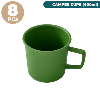 All Natural Camper Cups (400ml / 14oz) - 8 Piece Bundle
