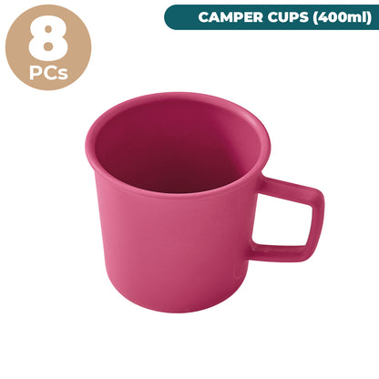 All Natural Camper Cups (400ml / 14oz) - 8 Piece Bundle