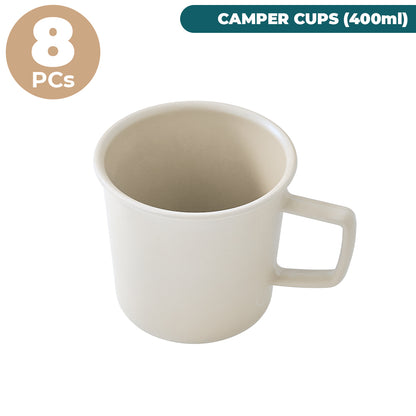 All Natural Camper Cups (400ml / 14oz) - 8 Piece Bundle