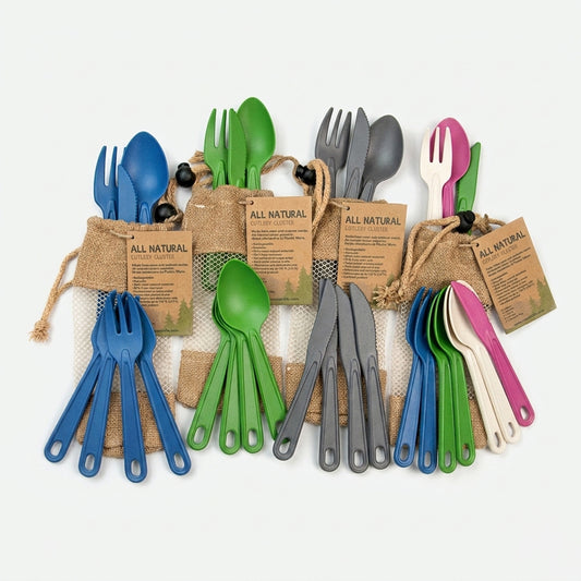All Natural Cutlery Cluster - 24 Piece Set