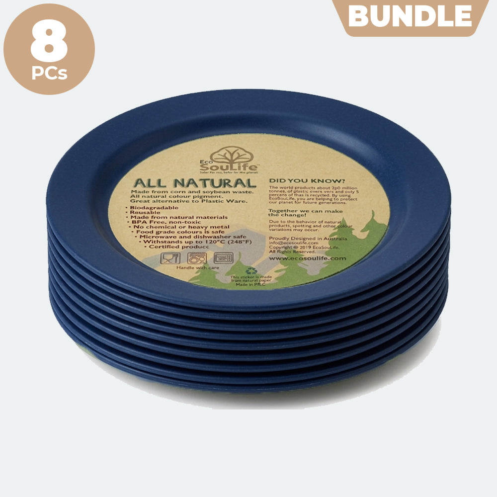 All Natural Dinner Plates (25cm / 10") - 8 Piece Bundle