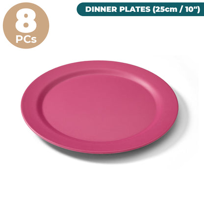 All Natural Dinner Plates (25cm / 10") - 8 Piece Bundle