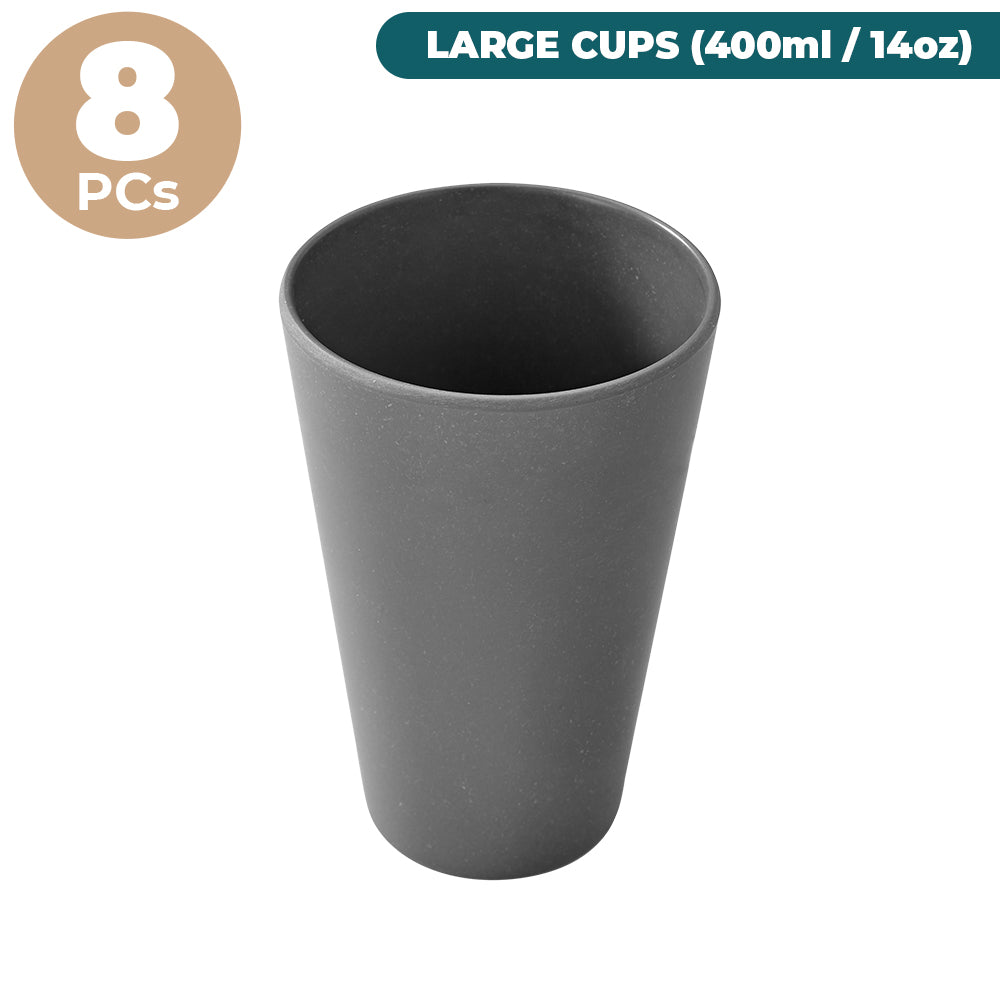 All Natural Large Cups (400ml / 14oz) - 8 Piece Bundle