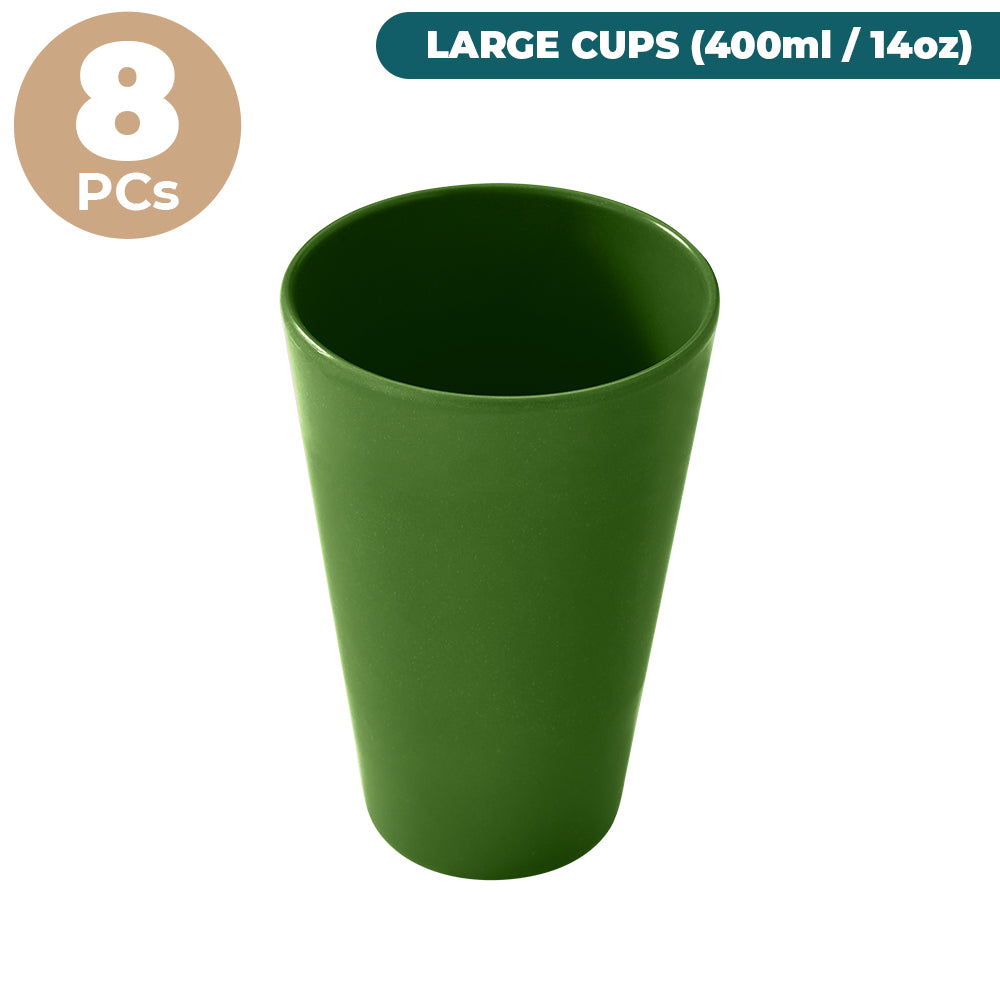 All Natural Large Cups (400ml / 14oz) - 8 Piece Bundle