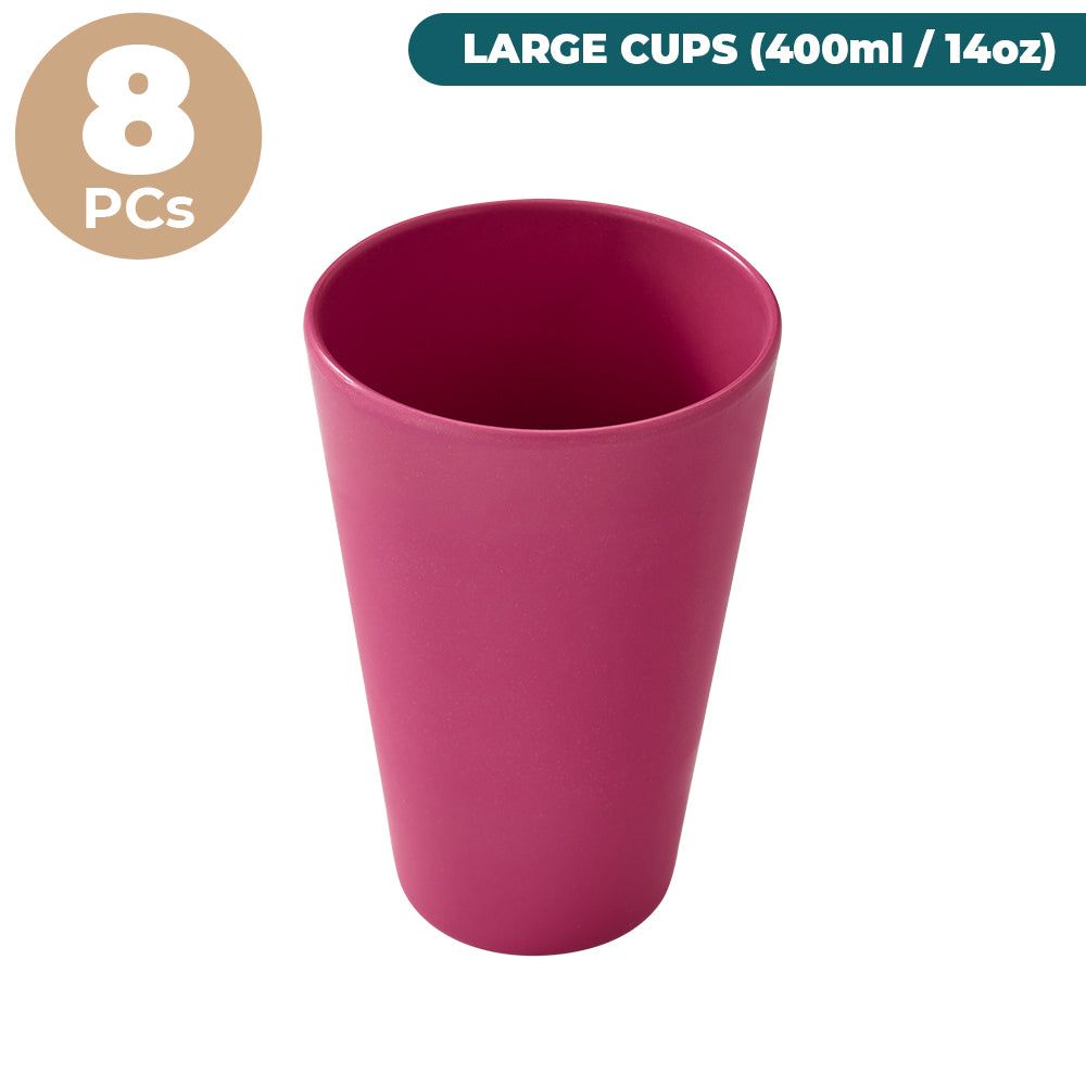All Natural Large Cups (400ml / 14oz) - 8 Piece Bundle