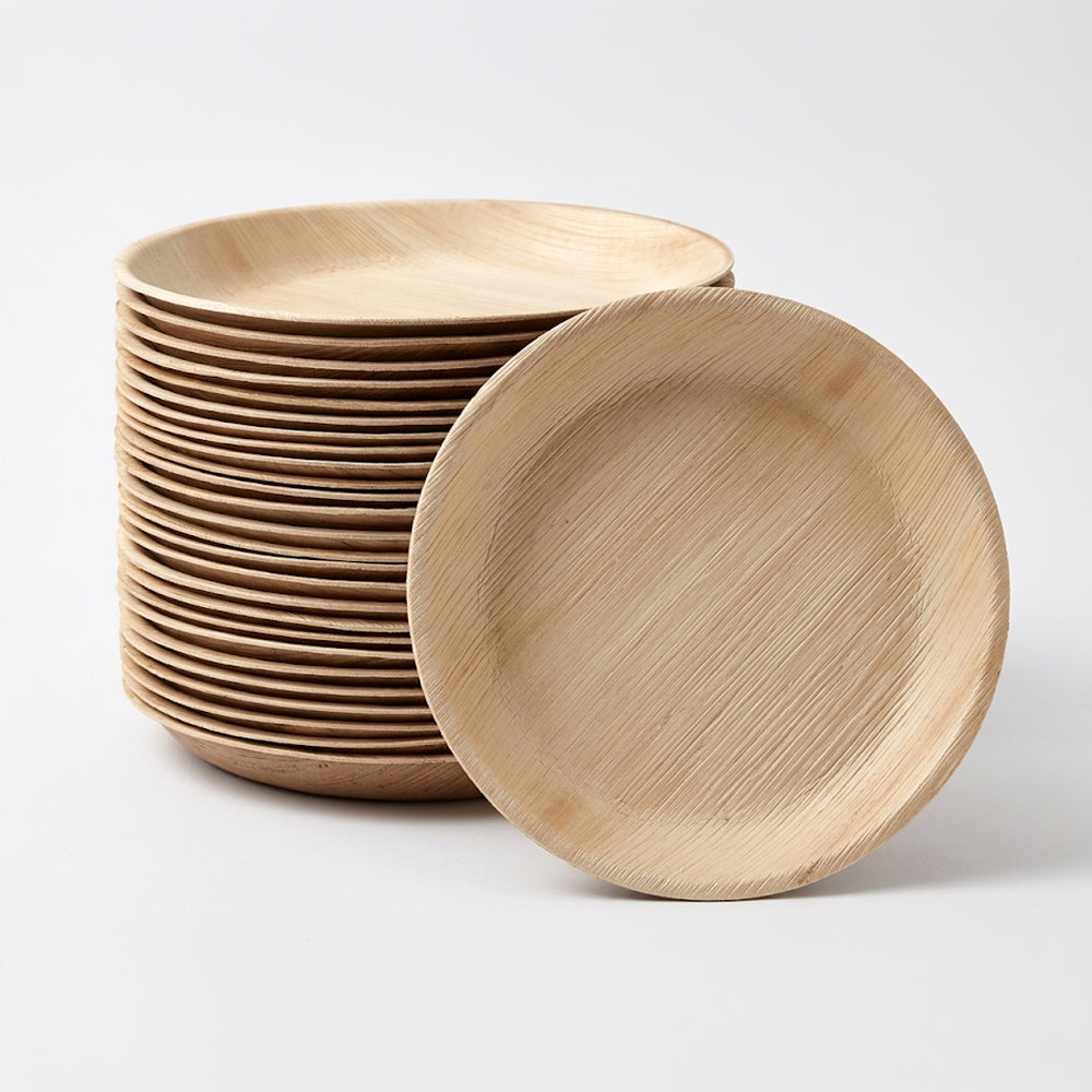 Areca Nut Leaf Round Plates - 60 Piece Bundle