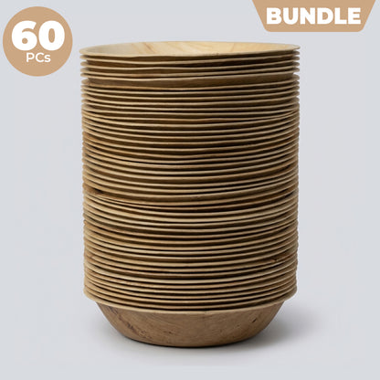 Areca Nut Leaf Standard Bowls - Bundle