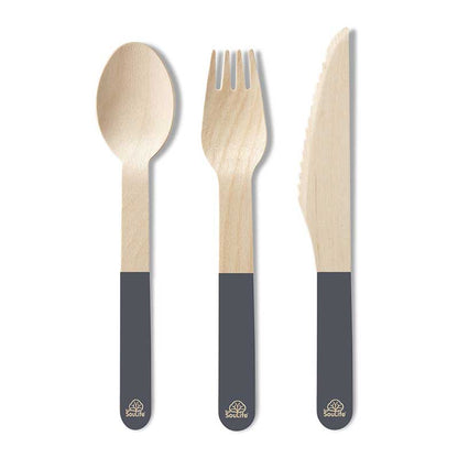 Wooden Coloured Cutlery Set (24 Piece Service for 8)