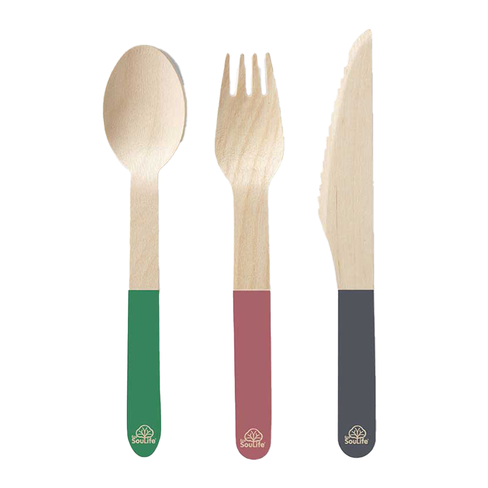 Wooden Coloured Cutlery Set (24 Piece Service for 8)