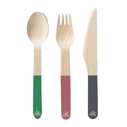 Wooden Coloured Cutlery Set (24 Piece Service for 8)