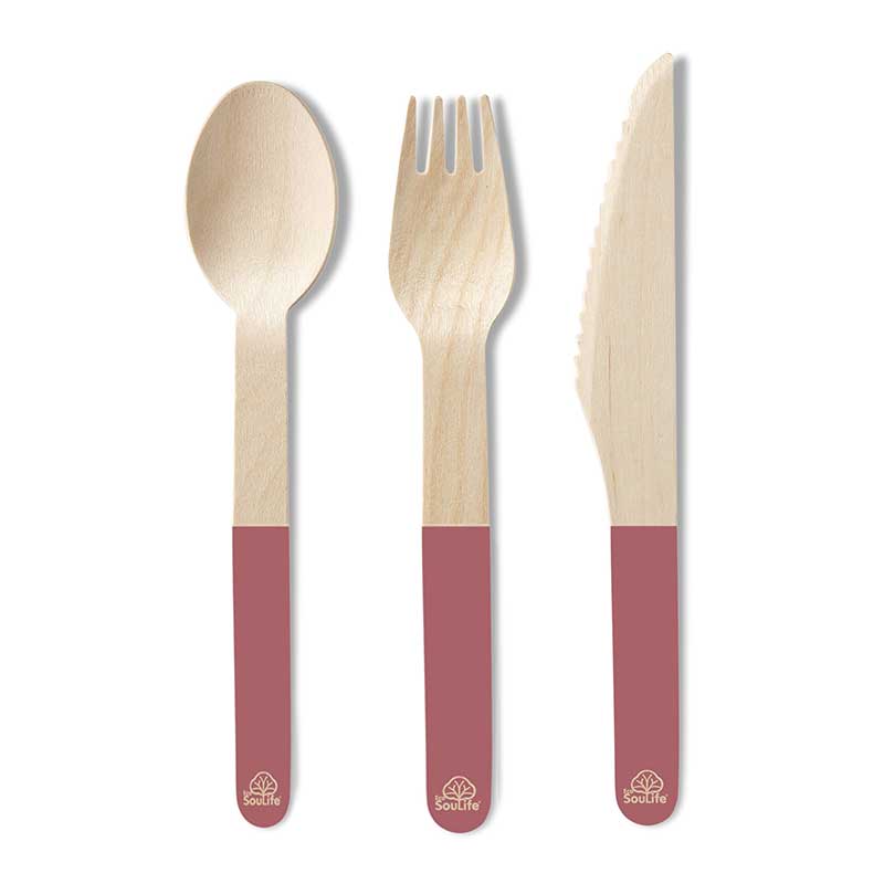 Wooden Coloured Cutlery Set (24 Piece Service for 8)
