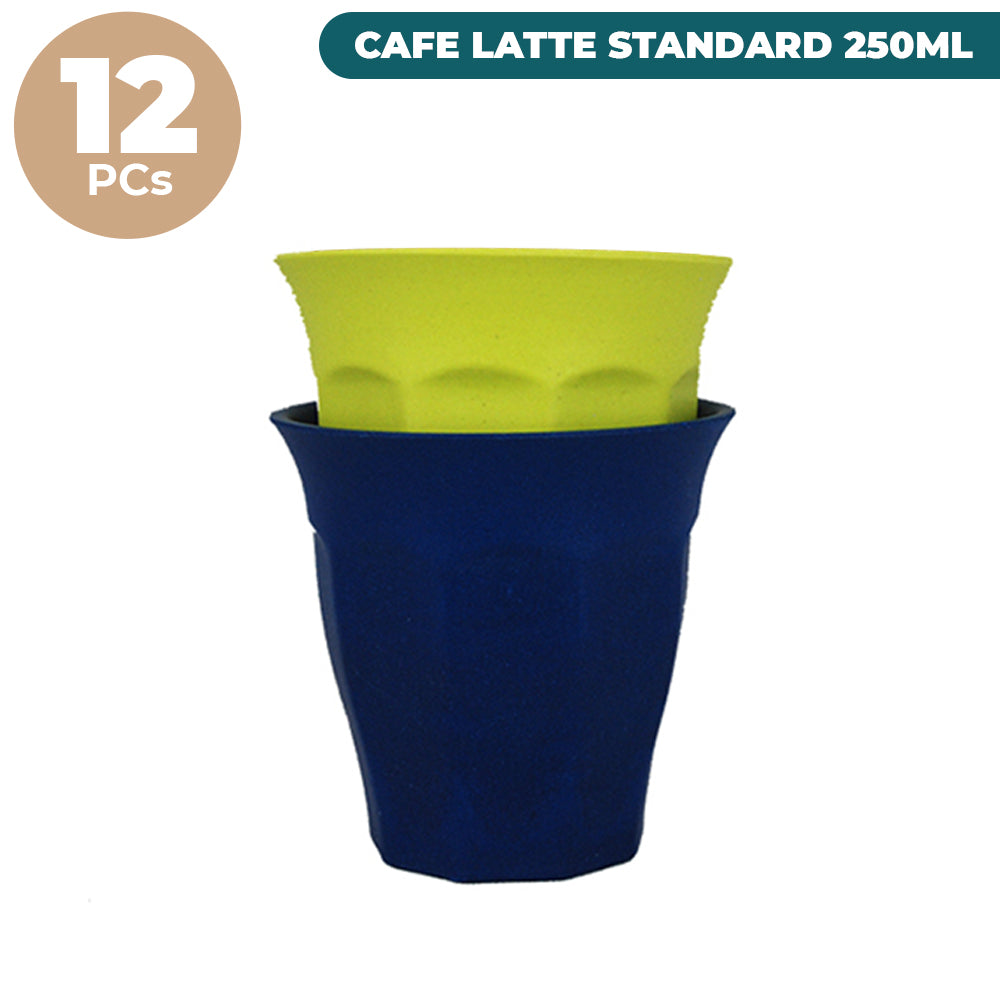 Cafe Latte Standard Reusable Cups (250ml / 8.5oz) - 12 Piece Bundle