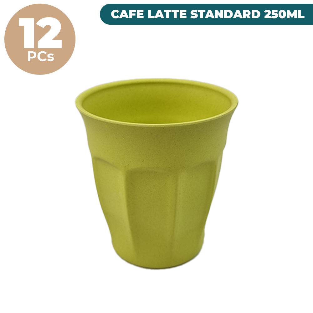 Cafe Latte Standard Reusable Cups (250ml / 8.5oz) - 12 Piece Bundle