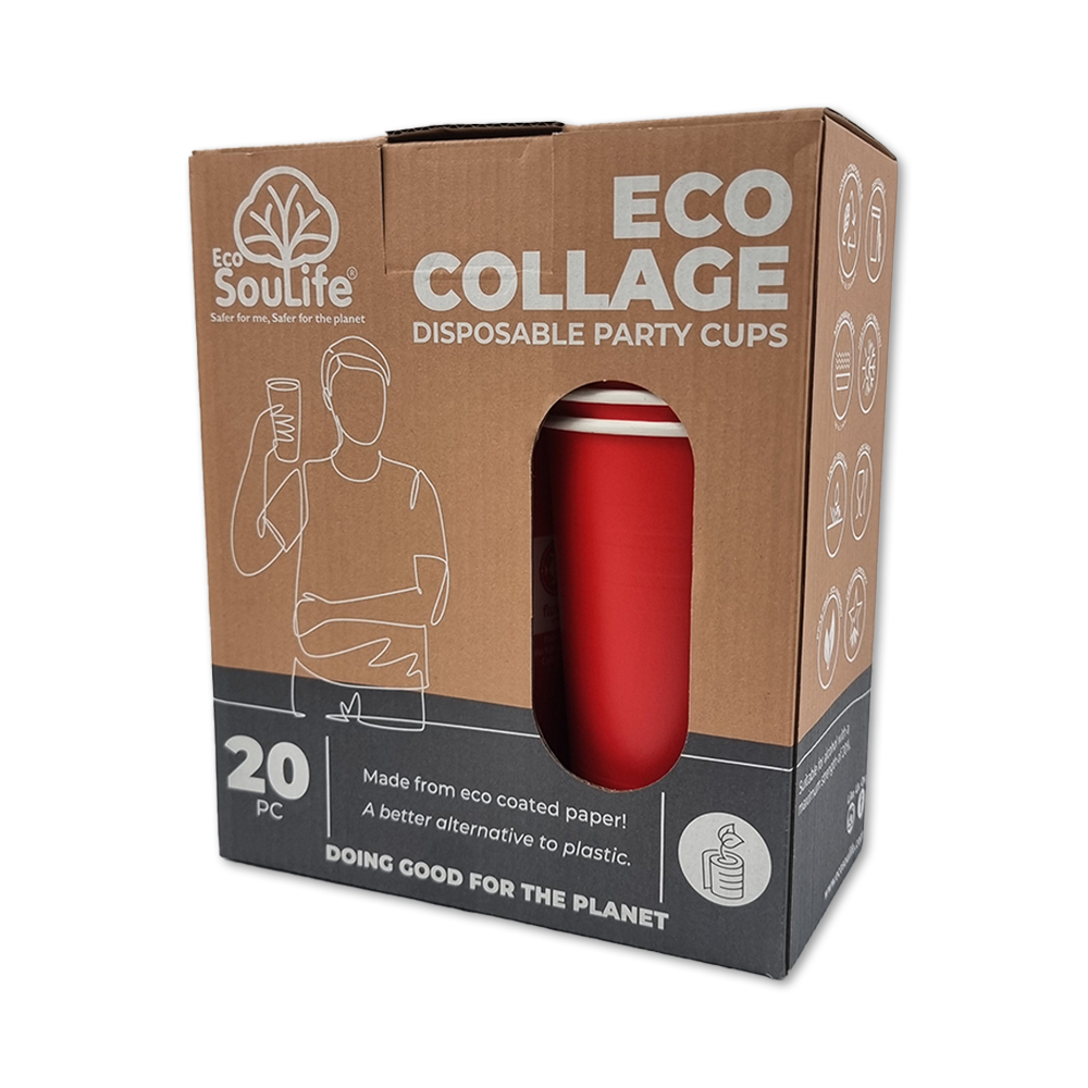 Eco Collage Party Cups 20PC