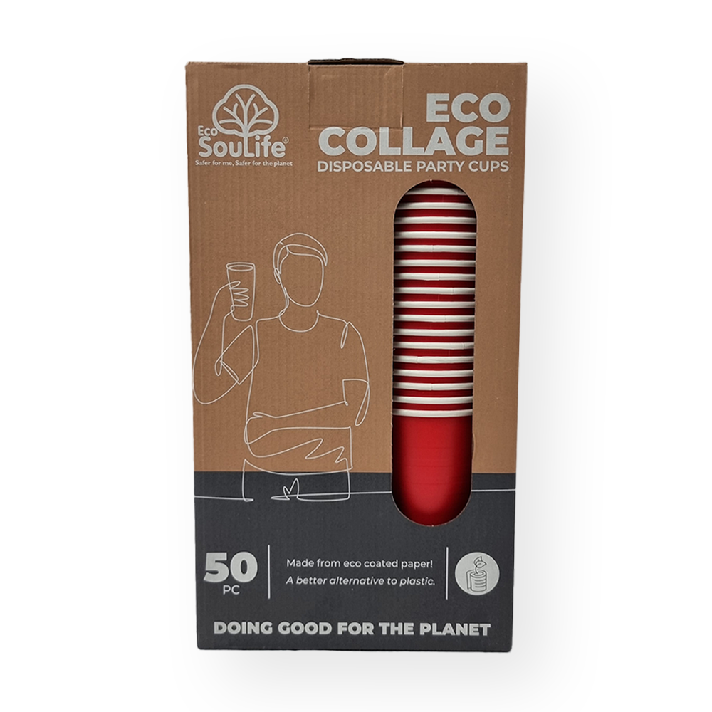 Eco Collage Party Cups 50PC