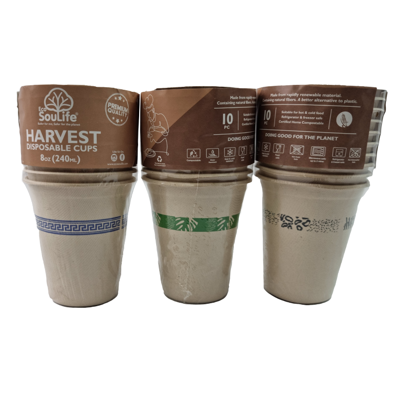Harvest Printed Cups 10PC
