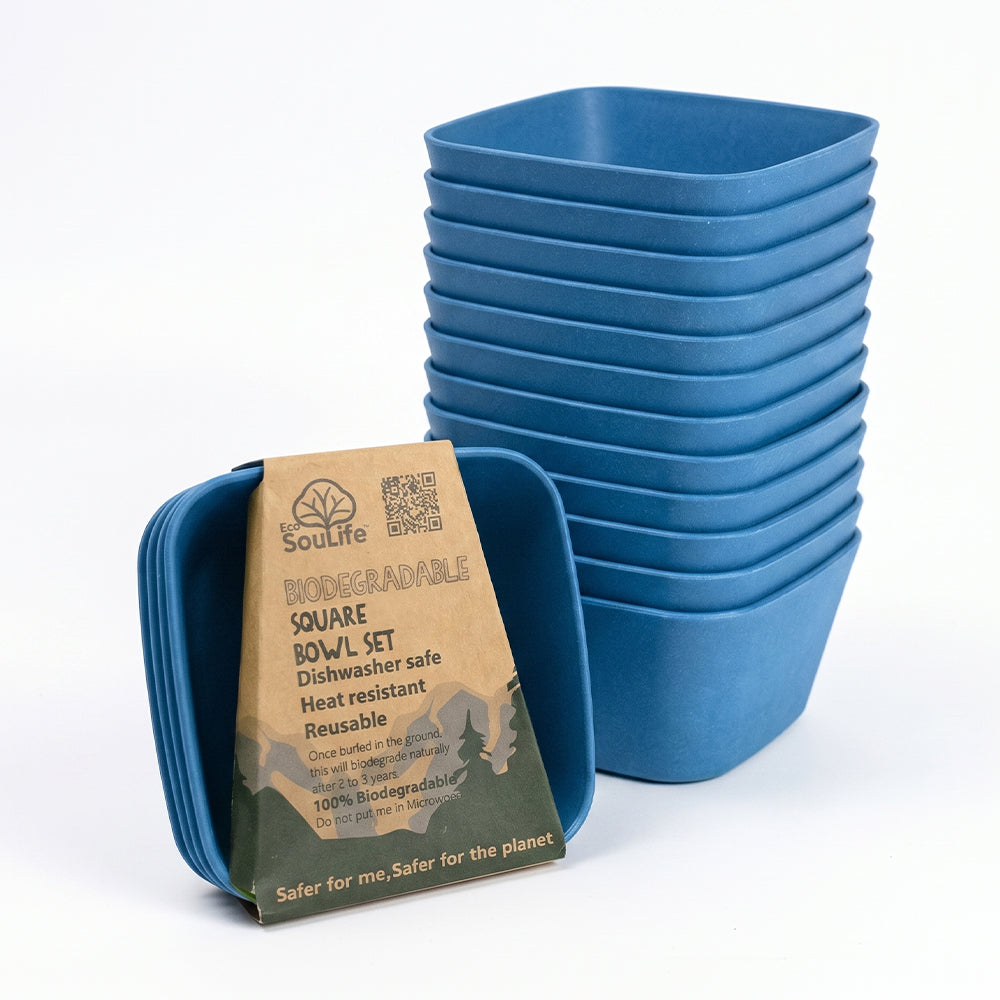 Bamboo 650ml Square Bowls - Bundle