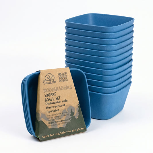 Bamboo 650ml Square Bowls - Bundle
