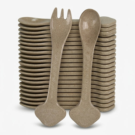 Rice Husk Baby Cutlery Set (Fork & Spoon) - Bundle