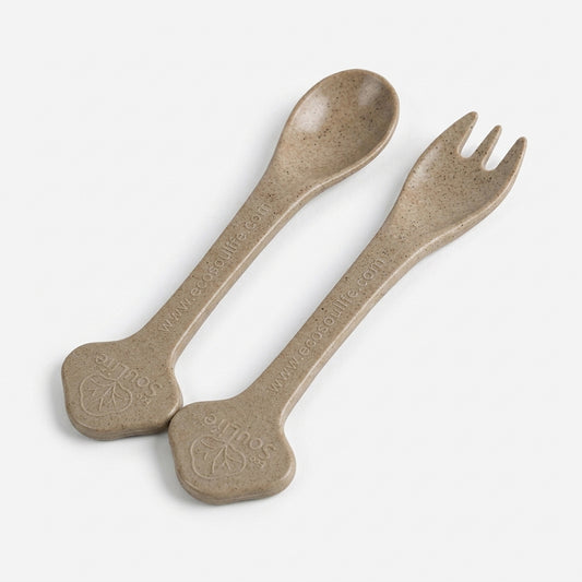Rice Husk Baby Cutlery Set (Fork & Spoon) - Bundle