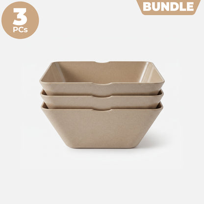 Rice Husk Large Square Bowl (2L) - Bundle