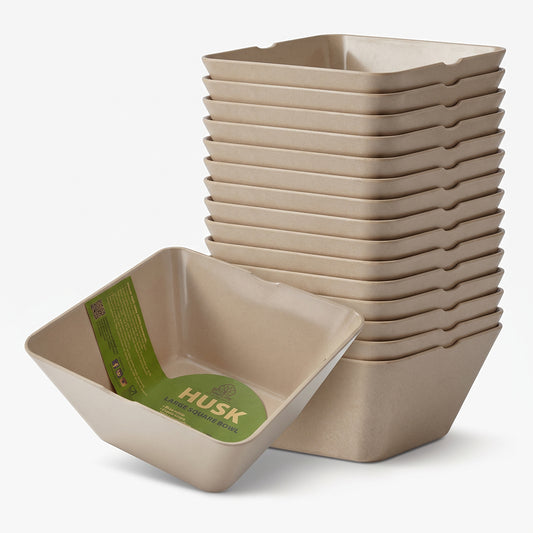 Rice Husk Large Square Bowl (2L) - Bundle