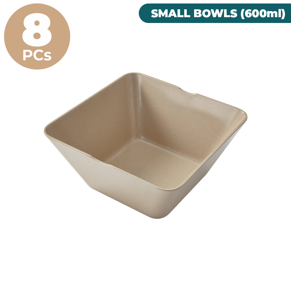Rice Husk Square Bowls - Bulk Bundle