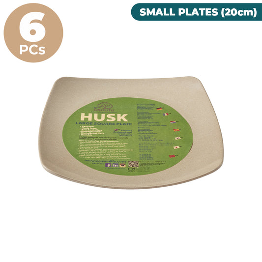 Rice Husk Small Square Plate - Bundle