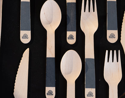 Wooden Coloured Cutlery Set (24 Piece Service for 8)