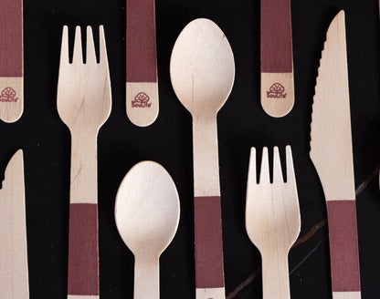 Wooden Coloured Cutlery Set (24 Piece Service for 8)