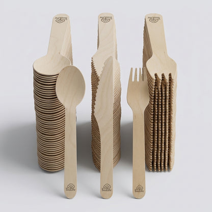 Back to Nature Wooden Cutlery - Bundle