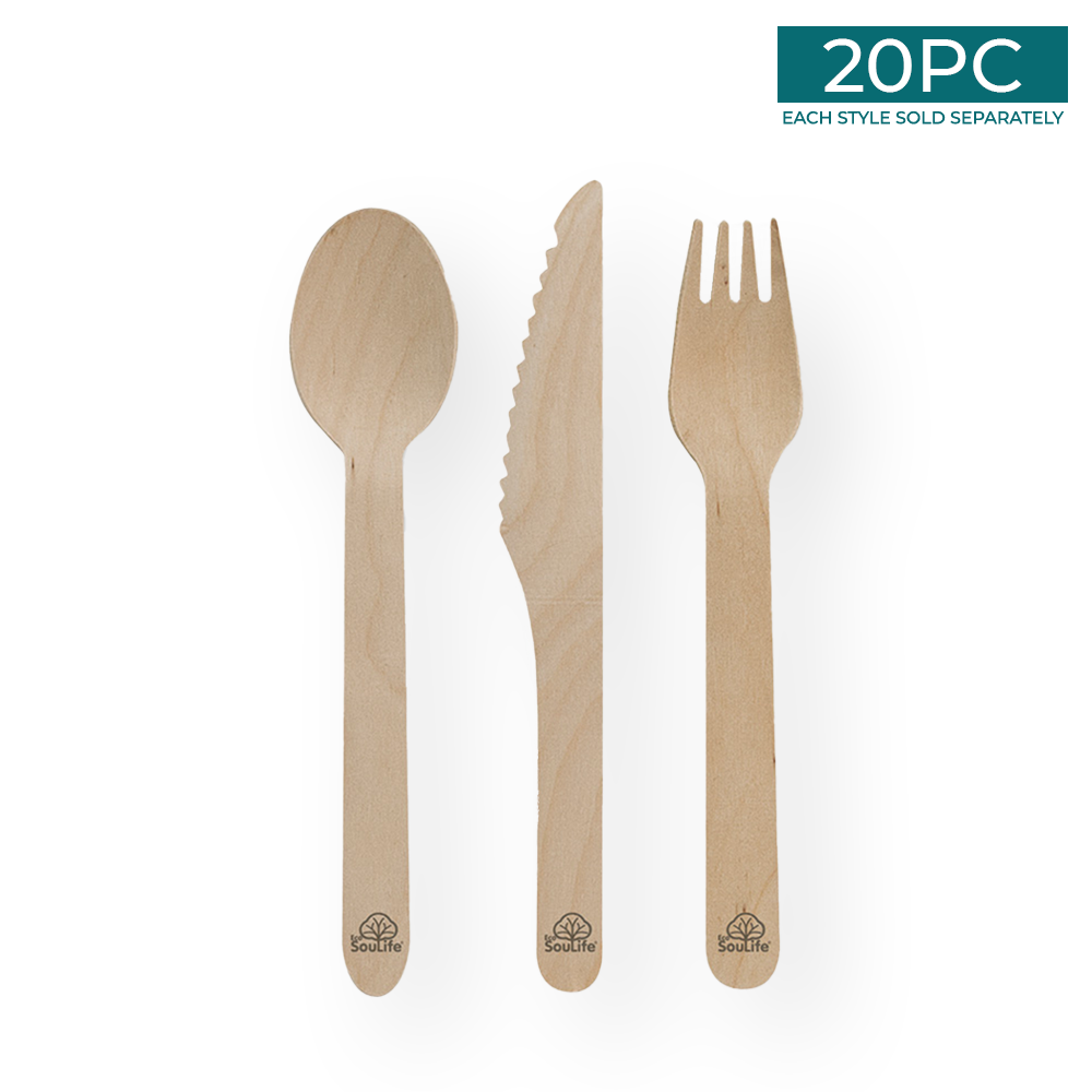 Wooden Cutlery 20PC