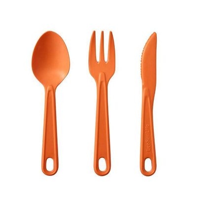 EcoSouLife Orange Biodegradable 3 PC Cutlery Set All Natural Material