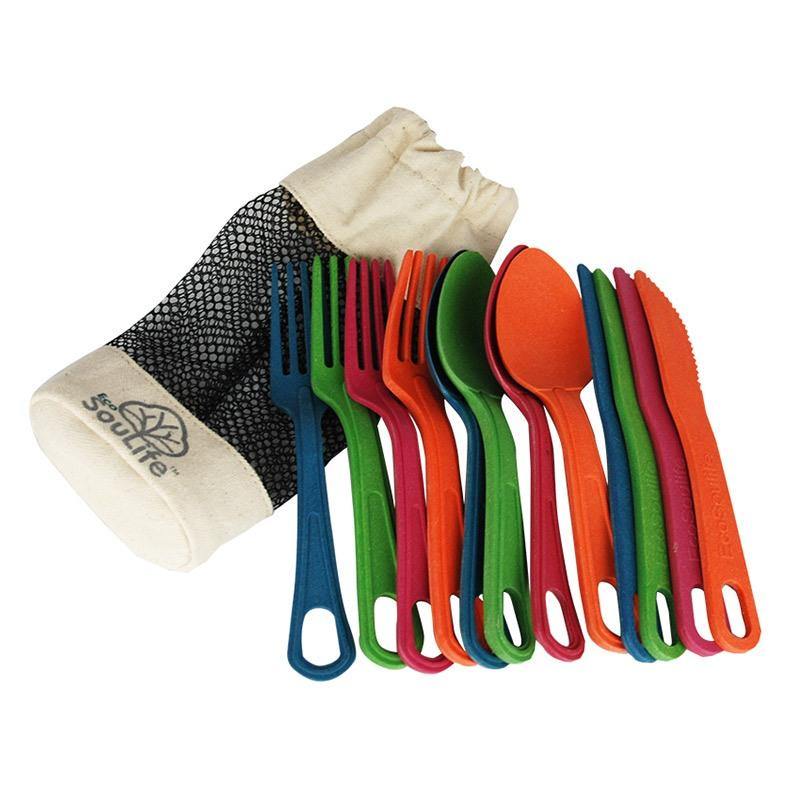 Bamboo Cutlery 12 Pieces Mix with bag