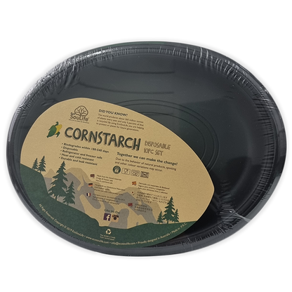 Cornstarch Oval Plate 10PC
